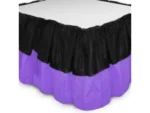 Saia Babado de Mesa Bicolor TNT Preto com Lilás